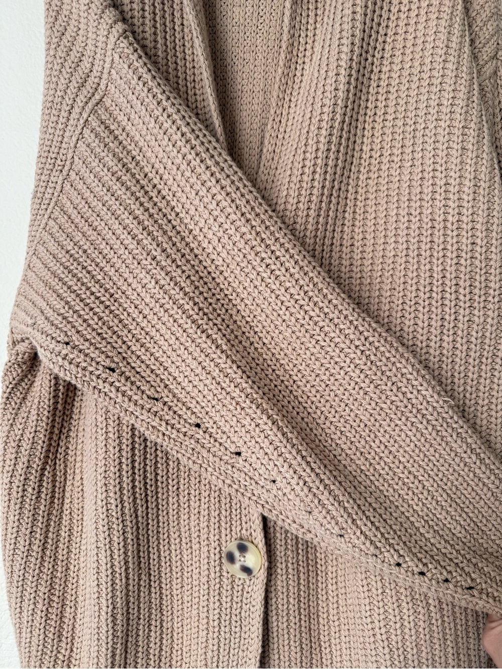 Free People Taupe Chunky Collared Button Cardigan - Picture 6 of 11